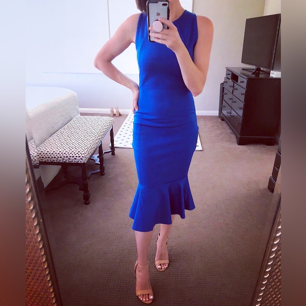 Felicity & Coco Monroe Midi Cobalt Blue Dress